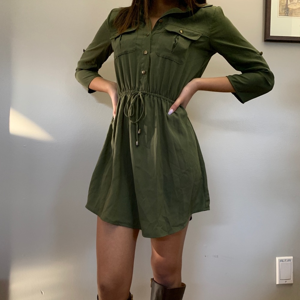 Olive green dress